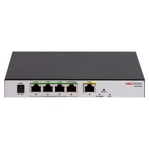 Router All in One, 1 x RJ45 Gigabit, 4 x RJ45 PoE Gigabit, Behavior Management – HIKVISION DS-3WG105GP-SI