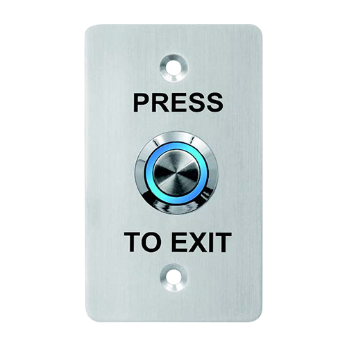 Buton de iesire, montaj ingropat, inox, LED, NO-NC-COM, IP65, 86 x 50 mm CSB-508LW