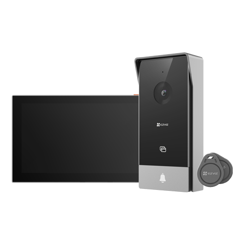Kit video-interfon, monitor tactil 7 inch, 2 fire, camera 2MP, IR 5m, SDcard, Wi-Fi6 – EZVIZ CS-HP5-2MP