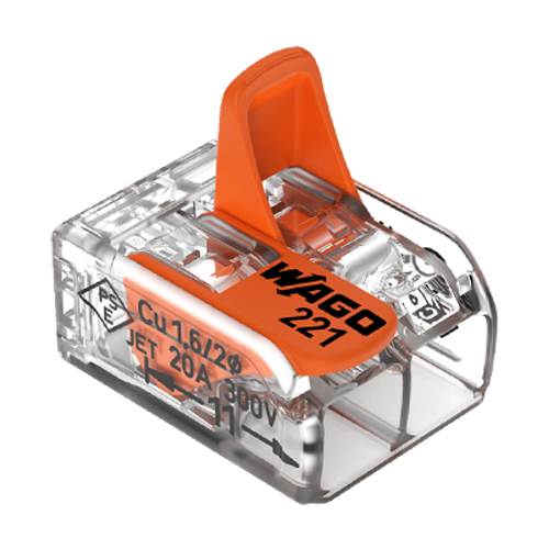 Conector derivatie 2 fire, max. 4 mm² (100 buc.) – WAGO 221-412