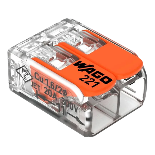 Conector derivatie 2 fire, max. 4 mm² (100 buc.) – WAGO 221-412