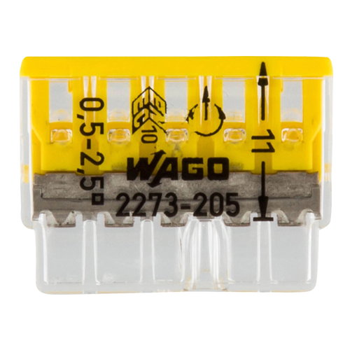 Conector compact de imbinare, 5 fire, max. 2.5 mm² (100 buc.) – WAGO 2273-205