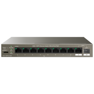 Switch 8 x RJ45 Gigabit PoE, 1 X RJ45 Gigabit Uplink, 1 x SFP Uplink Gigabit – Tenda TND-TEG1110PF-8-102W