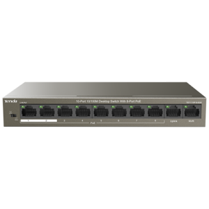 Switch 8 x 10/100Mbps PoE, 2 x RJ45 Uplink 10/100Mbps – Tenda TND-TEF1110P-8-63W