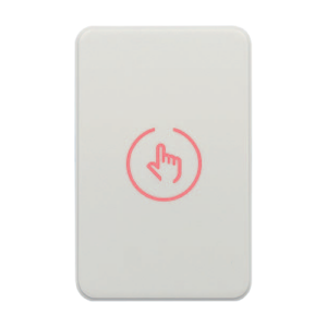 Buton de iesire Touch, plastic alb, montaj aparent, 12-24 Vcc, NO-NC-COM, LED, 86 x 55 mm CSB-86-P1