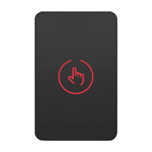 Buton de iesire Touch, plastic negru, montaj aparent, 12-24 Vcc, NO-NC-COM, LED, 86 x 55 mm CSB-86-P2