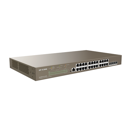 Switch 24 x RJ45 1Gbps, PoE, 4 x SFP+ 10Gbps, L3 Cloud Management – IP-COM G5328XP-24-410W