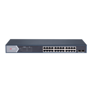 Switch 24 porturi PoE Gigabit, 2 port SFP Gigabit, Smart management – HIKVISION DS-3E1526P-SI