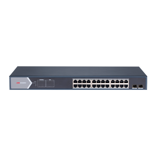 Switch 24 porturi PoE Gigabit, 2 port SFP Gigabit, Smart management – HIKVISION DS-3E1526P-SI