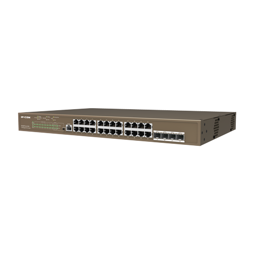 Switch 24 x RJ45 Gigabit, PoE, 4 x SFP Gigabit, 1 x consola,1U, L3 Management – IP-COM G5328P-24-410W