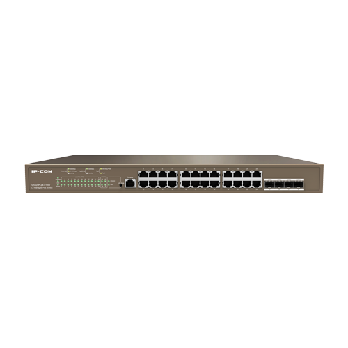 Switch 24 x RJ45 Gigabit, PoE, 4 x SFP Gigabit, 1 x consola,1U, L3 Management – IP-COM G5328P-24-410W