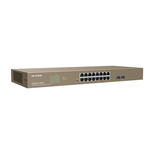 Switch 16 x RJ45 Gigabit, PoE, 2 x SFP Gigabit, Cloud Management – IP-COM G3318P-16-250W