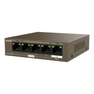 Switch 4 x RJ45, PoE OUT, 1 x PoE IN, Gigabit – TENDA TND-TEG1105PD