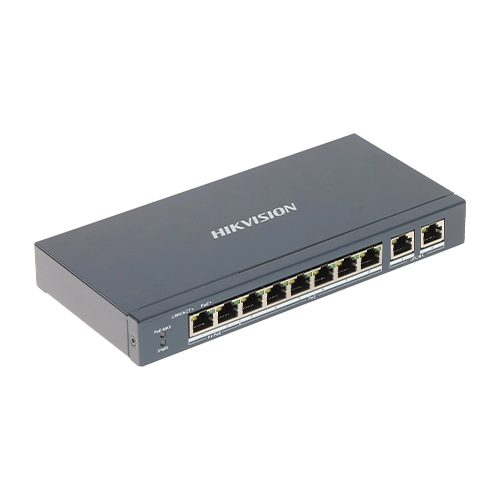 Switch 8 porturi 100 Mbps, PoE at/bf/bt, Smart Management – HIKVISION DS-3E1310HP-EI