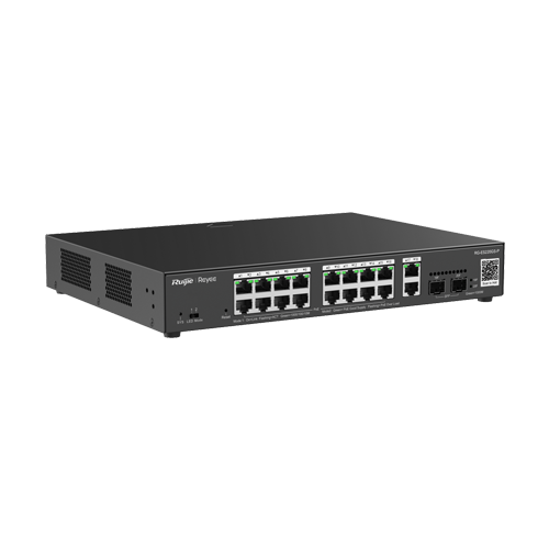 Switch L2, 16 x RJ45 1G PoE, 2 x SFP 1G, 2 x RJ45 1G, Cloud Management – Ruijie Reyee RG-ES220GS-P