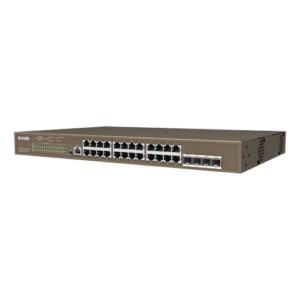Switch 24 x RJ45 Gigabit, PoE, 1 port consola, 4 x SFP Gigabit, management – TENDA TND-TEG5328P-24-410W