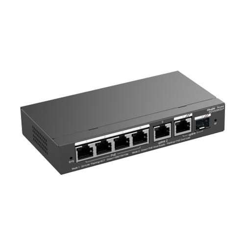 Switch L2, 4 x RJ45 1G PoE, 1 x RJ45 1G, 1 x combo SFP/RJ45 1G, Cloud Management – Ruijie Reyee RG-ES206GS-P