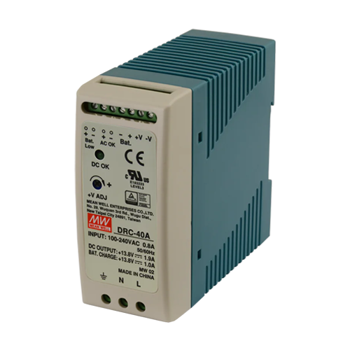 Sursa in comutatie cu back-up, 13.8V / 1.9A, monitorizare, sina DIN – MEAN WELL DRC-40A