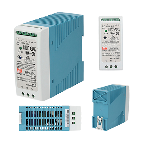 Sursa in comutatie cu back-up, 13.8V / 2.8A, monitorizare, sina DIN – MEAN WELL DRC-60A