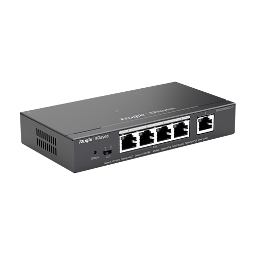 Switch L2, 4 x RJ45 1G PoE, 1 x RJ45 1G, Cloud Management – Ruijie Reyee RG-ES205GC-P