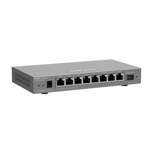 Router 8 x RJ45 1 Gbps, 1 x SFP 1 Gbps, 200 clienti, Multi-WAN, Cloud Management – Ruijie RG-EG209GS