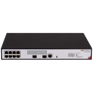 Switch L2+, 8 x RJ45 1G PoE 802.3af/at, 2 x SFP 1G, Management, 1U – HIKVISION DS-3E2510P-H
