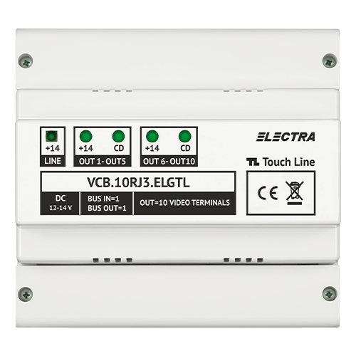 Doza derivatie video 10 iesiri pentru EXPERT, G3 – ELECTRA VCB.10RJ3.ELGTL