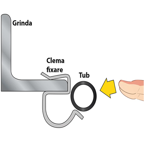 Clema fixare tub pe grinda Ø15-18 MM, grosime grinda 4-7,5 MM CC (100 buc.) – CELO 97518CC