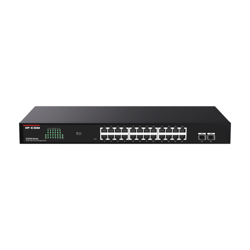 Switch 24 x RJ45 Gigabit, 2 x SFP Gigabit, Cloud Management – IP-COM G2226F
