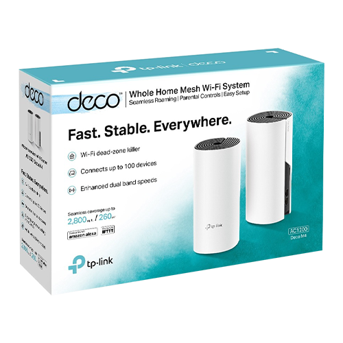 Sistem Mesh Wireless TP-LINK Deco M4(pachet de 2) AC1200 Gigabit DecoM4(2-pack)