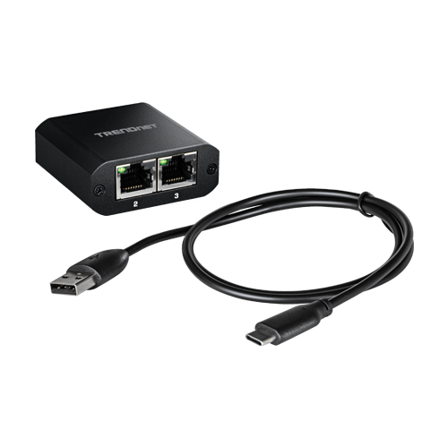 Splitter RJ45 Gigabit 1 IN, 2 OUT, USB-C – TRENDnet TEG-102S