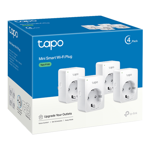 Pachet 4 prize smart, Wi-Fi, 10A, control vocal – TP-Link Tapo TapoP100(4-pack)