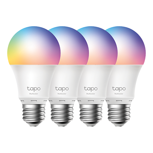 Set 4 becuri smart Wi-Fi, RGB, intensitate ajustabila, 2700-6500K, 806 lm, E27 – TP-Link Tapo TapoL530E(4-pack)