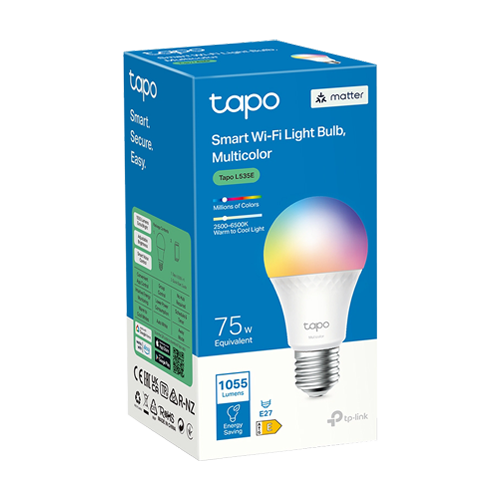 Bec smart Wi-Fi, RGB, intensitate ajustabila, 2500-6500K, 1055 lm, E27 – TP-Link Tapo TapoL535E