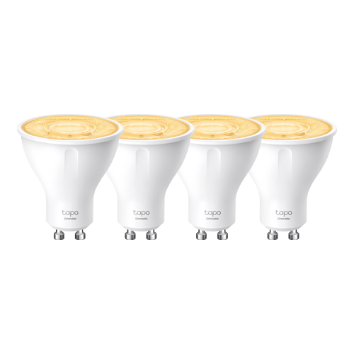 Set 4 becuri smart Wi-Fi, lumina calda 2700K ajustabila, 350 lm, GU10 – TP-Link Tapo TapoL610(4-pack)