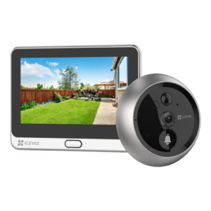 Vizor electronic smart, Wi-Fi, FullHD, monitor 4.3 inch, sonerie, acumulator 4600mAh, PIR – EZVIZ CS-DP2C-Silver