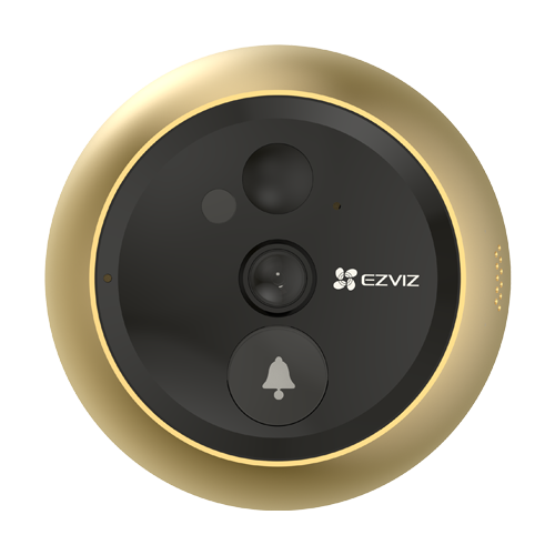 Vizor electronic smart, Wi-Fi, FullHD, monitor 4.3 inch, sonerie, acumulator 4600mAh, Auriu – EZVIZ CS-DP2C-Golden