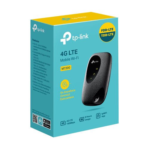 Router portabil 4G, Wi-Fi 4, SIM, Baterie 2000 mAh – TP-Link M7200