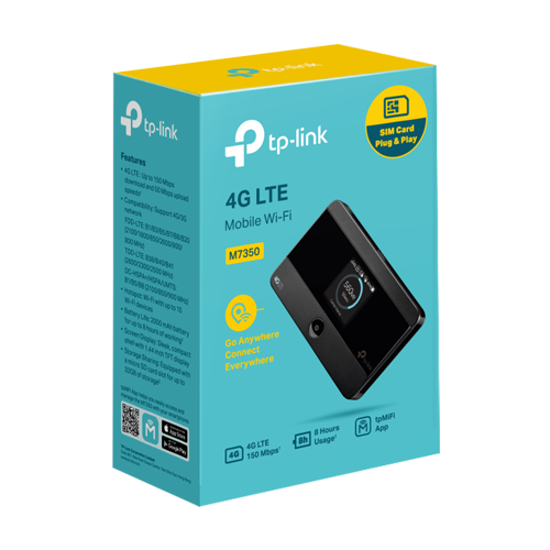 Router portabil 4G, Wi-Fi 4, Nano SIM, microSD, Baterie 2100 mAh – TP-Link M7350