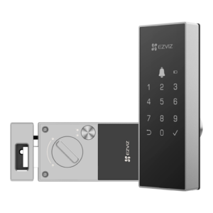 Yala inteligenta, Wi-Fi, sonerie incorporata, verificare status inchidere, alarma anti-furt, gri – EZVIZ CS-DL03(WP)-Grey