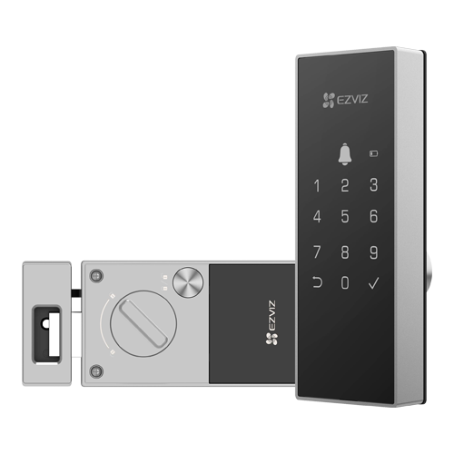 Yala inteligenta, Wi-Fi, sonerie incorporata, verificare status inchidere, alarma anti-furt, gri – EZVIZ CS-DL03(WP)-Grey