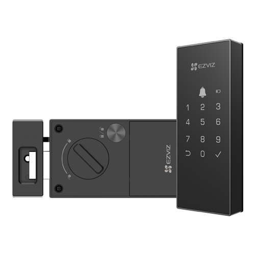 Yala inteligenta, Wi-Fi, sonerie incorporata, verificare status inchidere, alarma anti-furt – EZVIZ CS-DL03(WP)-Black