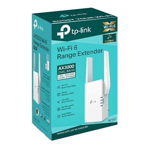 Wireless Range Extender TP-Link RE705X Wi-Fi 6 Dual-Band Gigabit AX3000 – TP-LINK RE705X
