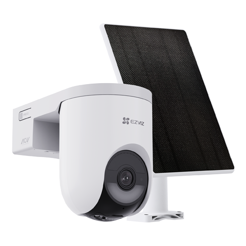 Camera IP Wi-Fi6 PT + panou solar 5W, 4MP, baterie 5.200 mAh, Audio bidirectional, Alarma – EZVIZ CS-HB8c-SP(4MP)