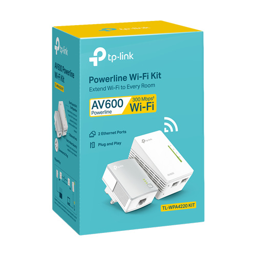 Kit Powerline AV600, Wi-Fi 4, N600 2.4GHz, 2+1 x RJ45 10/100 Mbps – TP-Link TL-WPA4220KIT