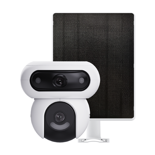 Camera IP PT Dual-Lens 4MP + panou solar 8W, Wi-Fi6, Baterie 10.400 mAh, Audio, IR 35M – EZVIZ CS-HB90/SP(2x4MP)