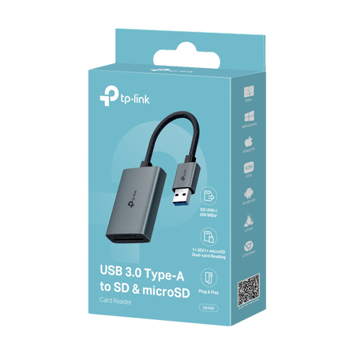 Cititor carduri UA430, USB-A 3.0 la SD/microSD, UHS-I – TP-Link UA430