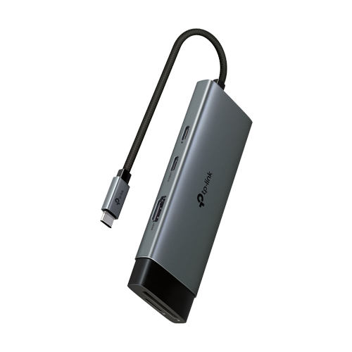 Hub USB-C 7-in-1, Power Delivery 100W, HDMI, Cititor carduri, Transfer date – TP-Link UH7020C