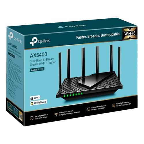 Router Wireless TP-Link Archer AX73 Dual-Band Gigabit AX5400 Beamforming OFDMA ArcherAX73
