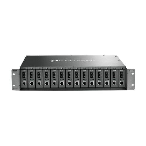 Sasiu rackabil 19 inch pentru 14 media convertoare, 2U – TP-Link Omada MC1400